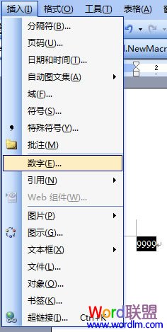 插入中的数字