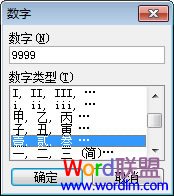 选择大写数字